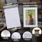25 Pack 5x7 Pre-Cut Mat Board Show Kit for 4x6 Photos, Prints or Artworks, 25 Core Bevel Cut Matts and 25 Backing Boards and 25 Crystal Plastic Bags, White